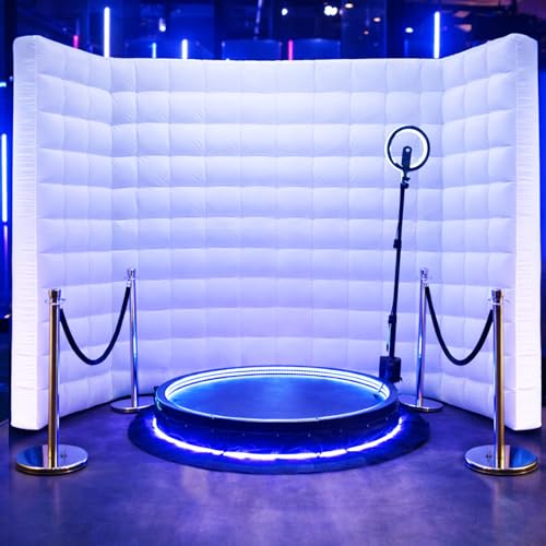 Mur photo gonflable noir : la solution rapide avec LED pour arrière-plan de fête