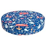 Luxshiny Tragbare Runde Sitzerhöhung mit Wasserdichtem Bezug 34cm Ø X 8cm Hoch Rutschfestes Küchenstuhl für Kleinkinder Beim Speisen