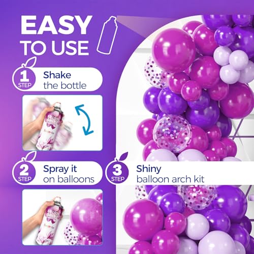 Image of Bezente Magnolia Scent Balloon Shine Spray 15oz High-Gloss for Parties