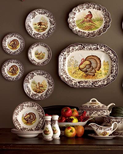 Spode-Woodland-Luncheon-Plate-9-Turkey-Design-Thanksgiving-Tableware-Fine-Earthenware-Dishwasher-Microwave-Safe-Classic-Floral-Pattern-Holiday-Gift-for-Family-Friends Spode Woodland Luncheon Plate 9 Turkey Design Thanksgiving Tableware Fine Earthenware Dishwasher Microwave Safe Classic Floral Pattern Holiday Gift for Family Friends