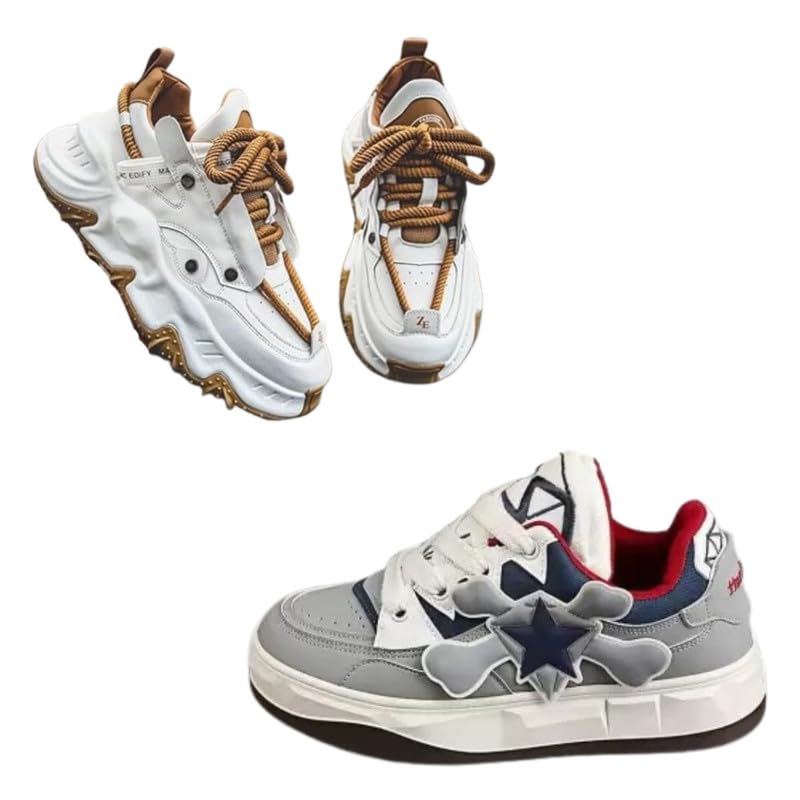 MANAYA SHOES Mens Sneakers Pack of 2 Stylish Pairs in Different Designs Comfortable Casual Footwear for Everyday Wear (B0DFHG9M31) Amazon Price History, Amazon Price Tracker