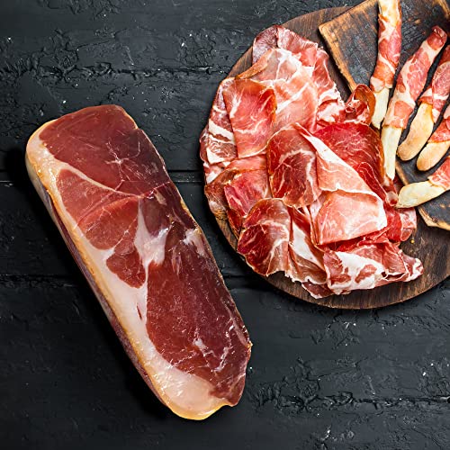 Serrano Schinken gereift ohne Knochen Gran Reserva 1 kg & Lomo (Lende) Duroc Natural 250 gr + Chorizo Paprikawurst 200 gr+ Salchichón Serrano Dauerwurst Extra 200 gr - Jamonprive Premium