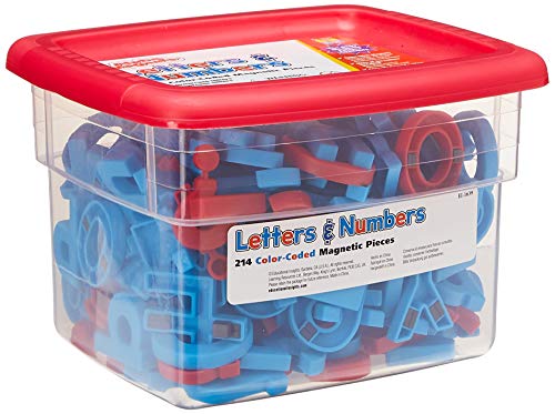 Educational Insights Color-Coded Uppercase & Lowercase AlphaMagnets and MathMagnets, Set of 214 Color-Coded Uppercase & Lowercase Letters, Numbers, Punctuation & Math Symbols: Perfect for Homeschool & Classroom, Ages 3+