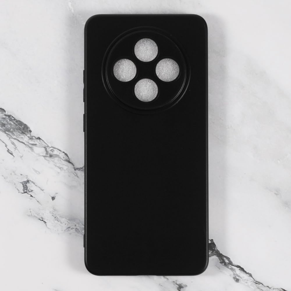Custodia in TPU Compatibile con OPPO Reno 12F 5G, Cover Protettiva Morbida e Antiurto con Ritagli Precisi e Design Sottile Antigraffio (Nero