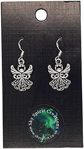 Guardian Angel Earrings Gift Sterling Silver 925 Hooks for Girls, Women and Christmas Angels