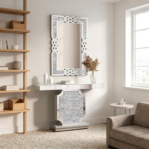 Image of Bathroom Vanity Mirrors for Over Sink, 30x46 Inche Bedroom Mirrors for Wall, Wall Mirrors Decorative for Living Room, Decorative Mirror for Decor, Entryway Wall-Mounted Mirror