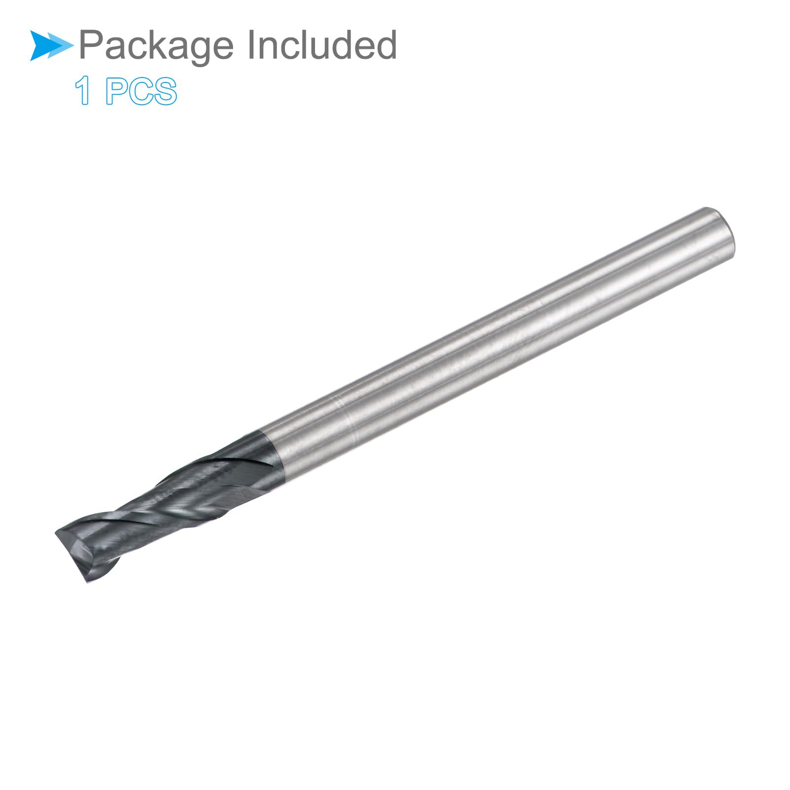 Lot 10 Fraises 1/8" Carbure Tungstène 1 Flûte – Queue 3.175 Mm, Tranchant 22 Mm – CNC Bois, Acrylique, Aluminium