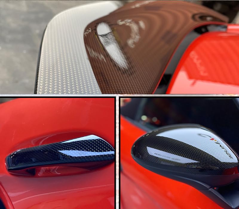 Covering carbone super brillant vinyle PET 9D autocollant anti-bulles pour moto - 6