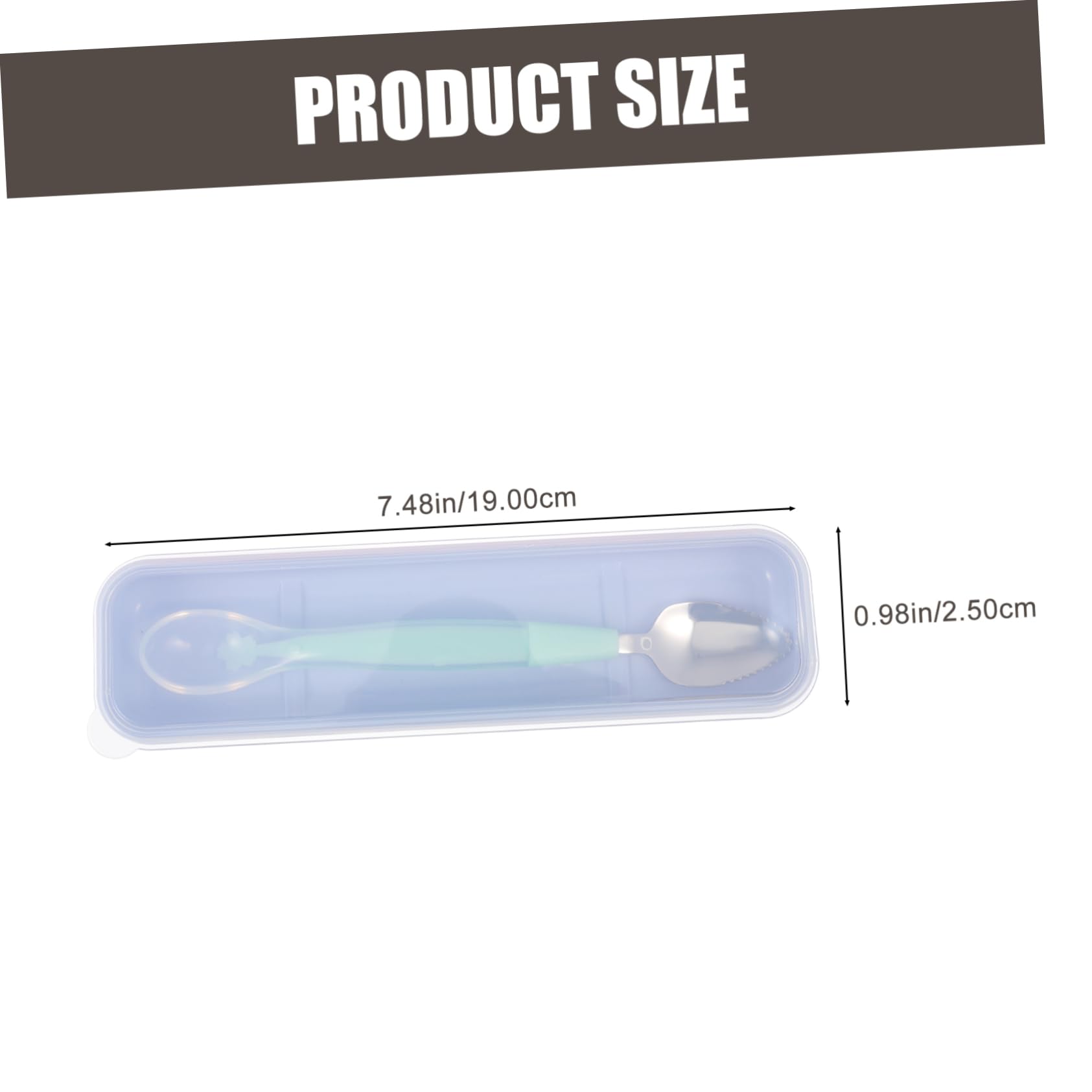 SUPVOX Double Headed Fruit Mud Spoons Feeding Tools with for Smooth Feeding and Easy Scraping Random Color