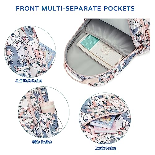 Girls Backpack 15.6 Inch Laptop School Bag Cute Kids Kindergarten Elementary Backpacks Middle Schoolbag Large Bookbags for Women Teens Students Anti Theft Travel Daypack4