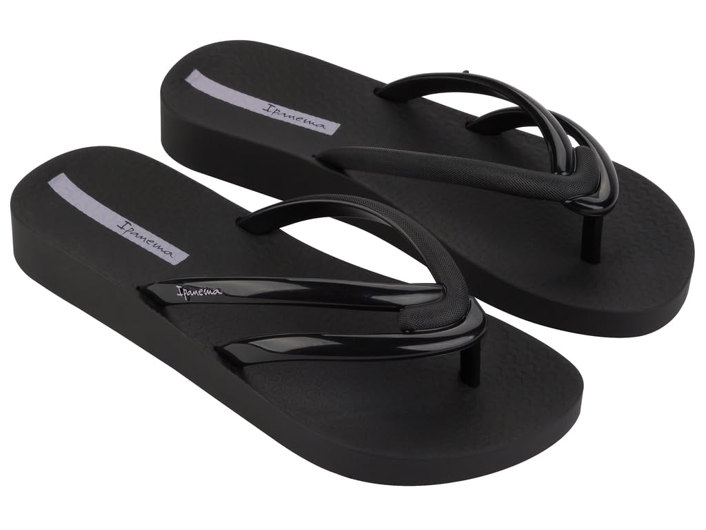 Ipanema Comfy Fem, Women's Flat Sandals, Black/White, 8.5/9 UK