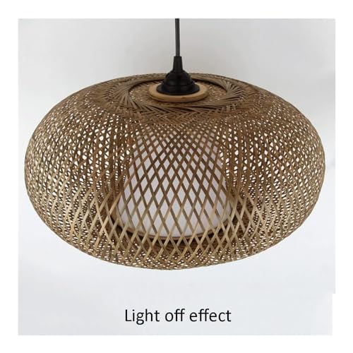 Lampe suspendue design creux en rotin pour restaurant et salon - 5