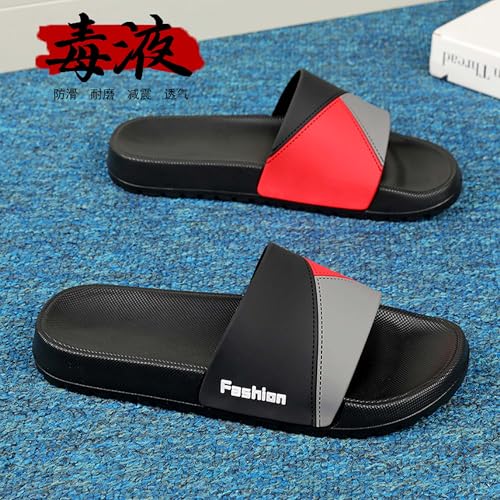 Large men's outdoor wear with a sense of stepping on poop, straight drag anti slip quick drying shower slippers3