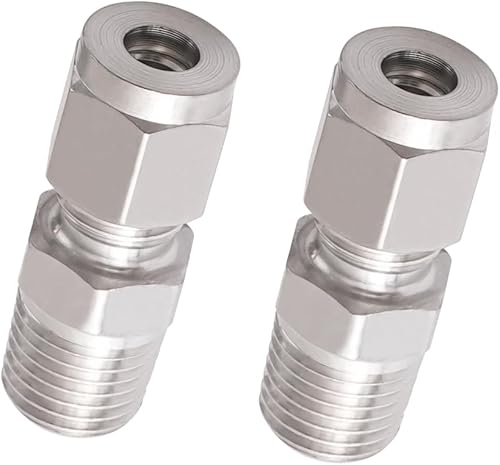 Miniatura 7 de Acoplador de tubo de acero inoxidable 38 "Tubo OD x 38 NPT Macho en tubo ss