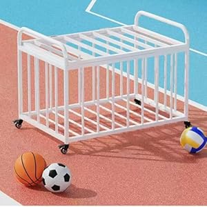 Multi Ball Storage Cart with Wheels for Sports Equipment Organization