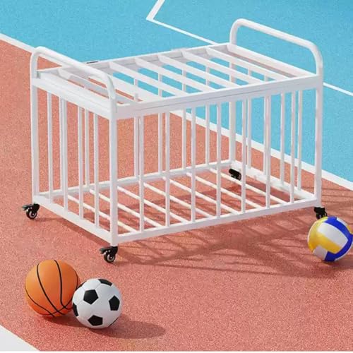Sports Equint nizer z kółkami, stojak do koszykówki, piłki nożnej i siatkówki, Sto Solut do domowej siłowni i sportu ar