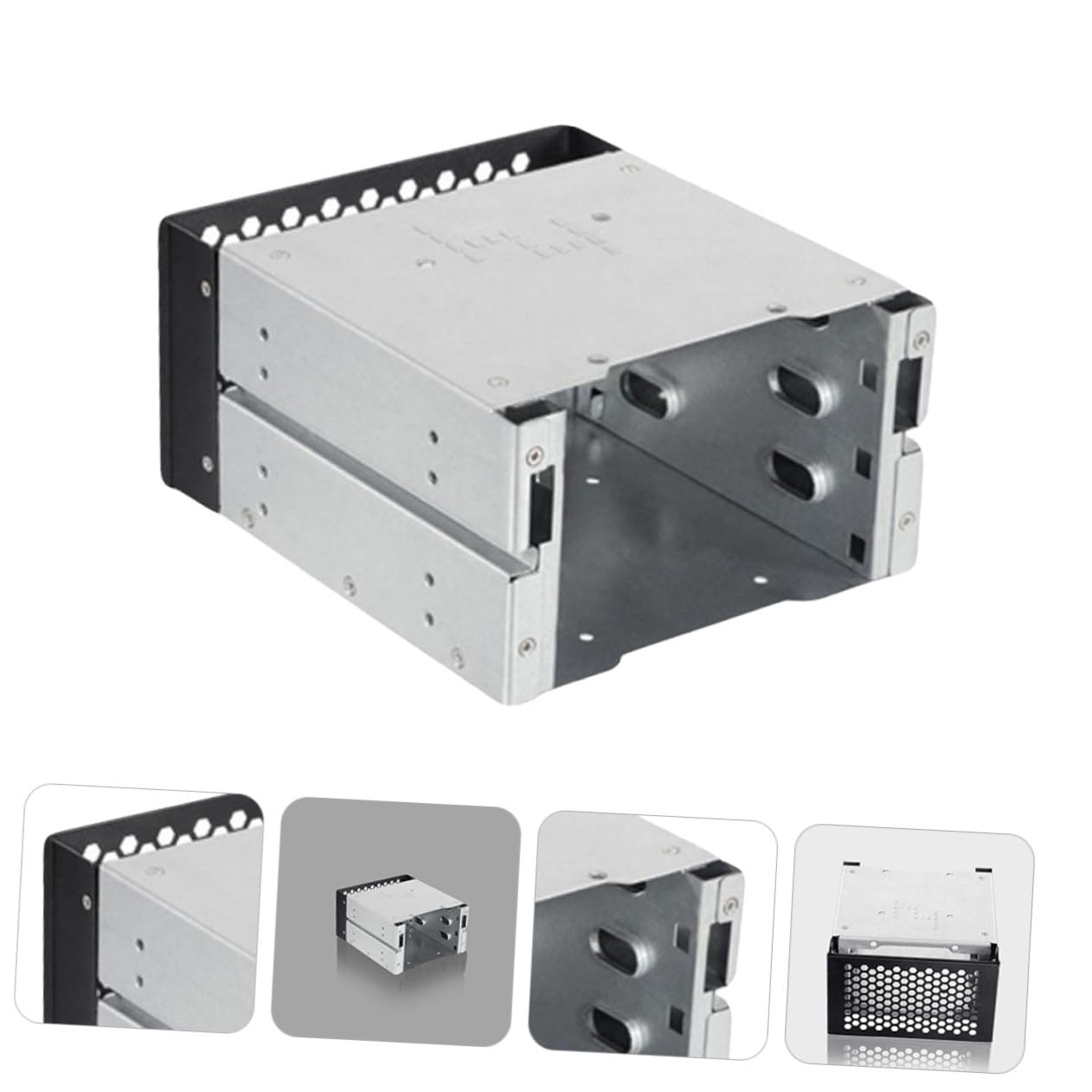 Soporte para Disco Duro Bahías Aluminio Aleación con Diseño Hueco para Disipación Compatible y Sas para Ordenador