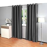 thermogardinen roller Das Zusammenspiel von Farbe, den 8 rostfreien Metallösen und den großzügigen Abmessungen (140cm x 245cm) verleiht Ihren Räumen eine einmalige und angenehme Atmosphäre (Material: 100% Polyester)