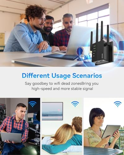 WiFi Extender with Ethernet Port, Covers Up to 12880 Sq.ft and 105 Devices, WiFi Extender Signal Booster with Dual Band 5GHz/2.4GHz, Long Range WiFi Repeater for Home, WiFi Booster Extender - Image 5