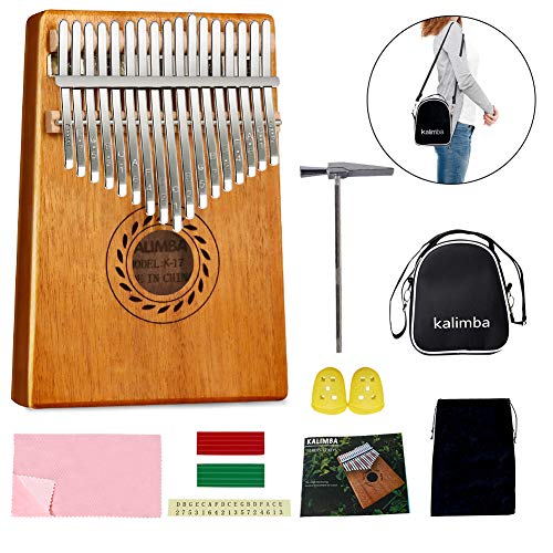 JUSTGREENBOX - 16 Tasti Kalimba Finger Piano Mbira Mogano Tastiera Legno Strumento Musicale D 3654659128911