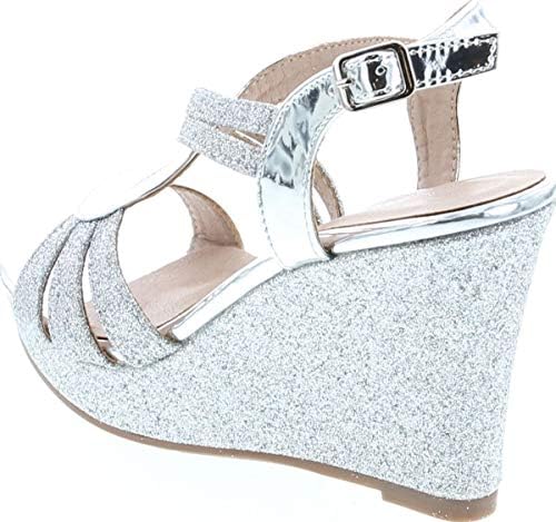 Forever Happy-09 Women's Glitter Strappy Wrapped Wedge Heel Platform Sandals Review | Image 2