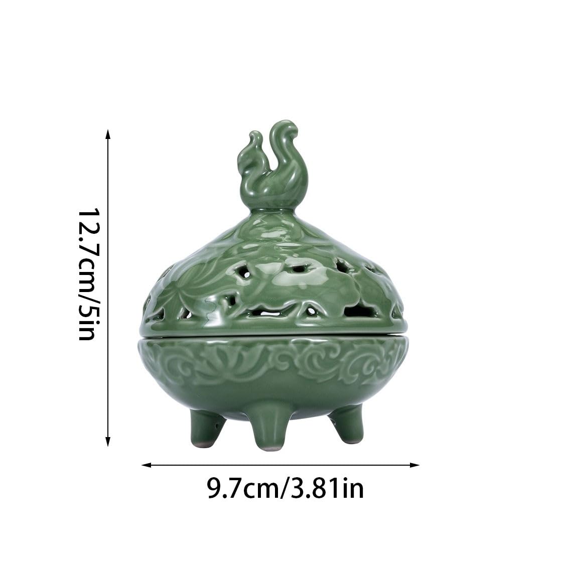 Porta incenso piastra in ceramica bruciatore di incenso a casa semplice bruciatore di incenso ingresso decorazione da tavolo per bancone, sala meditazione, yoga bruciatore di incenso a flusso inverso