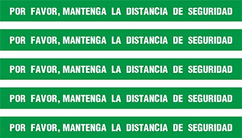 Pegatinas Distancia de Seguridad Verdes, con protección antideslizante, validas para el suelo. Super Resistente, y de regalo pegatina todo saldrá bien Cover