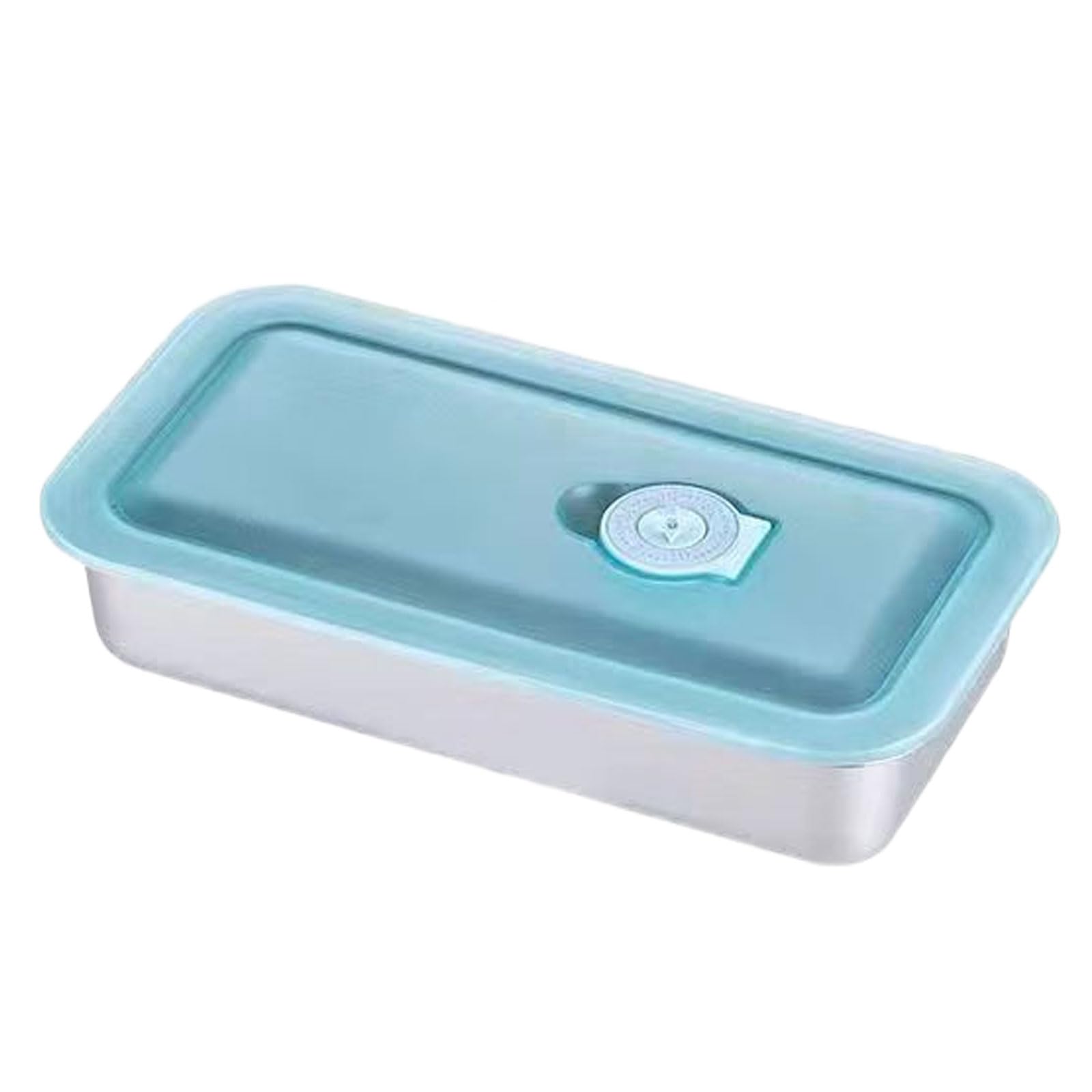 Nucelit Hygienic Nonrust Steel Lunch Container with Clear on Lid Spill Proof Double Compartment Functional Storage Easy Cleaning Nonrust Steel Food Carriers