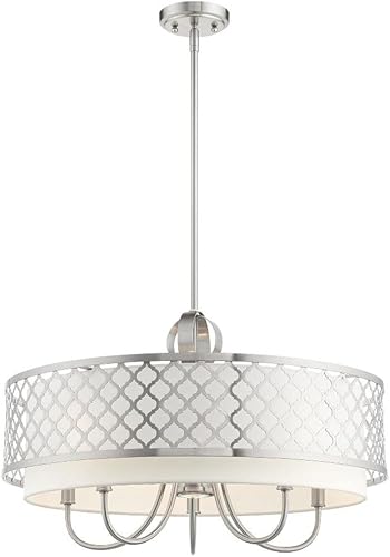 Miniatura 4 de livex iluminación 41105Arabesque sola luz 24" Amplia exteriorLámpara de araña, de carga, Plateado, 60.00watts, 120.00 volts