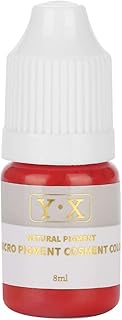 Permanent Makeup Tattoo Pigment,Eyebrow Lips Eyeliner Body Arts Paints Tattoo Supply 8ml/Bottle Light Coffee for Tattoo Color Ink,Eyebrow and Lip(Scarlet (lips))