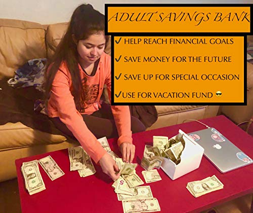 Piggy Bank For Adults - Must Break To Access Money | Ceramic Savings Bank To Help Budget And Save For Vacation Wedding Or Child's College Fund | Money Saver Box With One Small Opening | Birthday Gift #TOP4