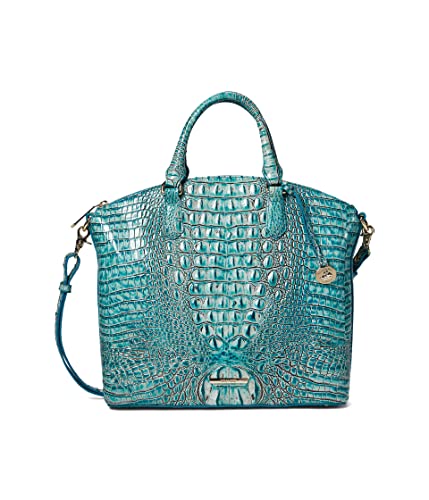 BRAHMIN Melbourne Large Duxbury Satchel Mineral Blue One Size