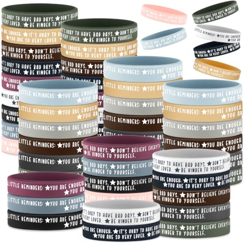 Bracelets de motivation en caoutchouc cadeaux de santé mentale