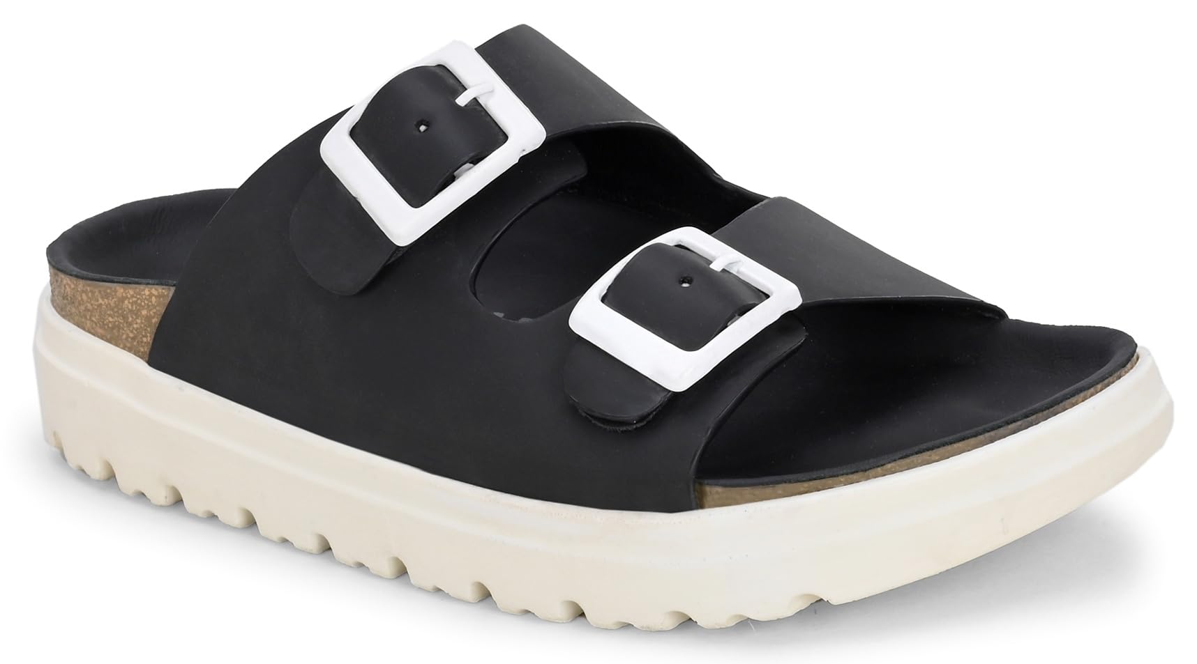 AFROJACK Orginal Leather Sandals | Casual Sliders For Womens sw540 (Black, 7) (B0D2LGGZ9S) Amazon Price History, Amazon Price Tracker
