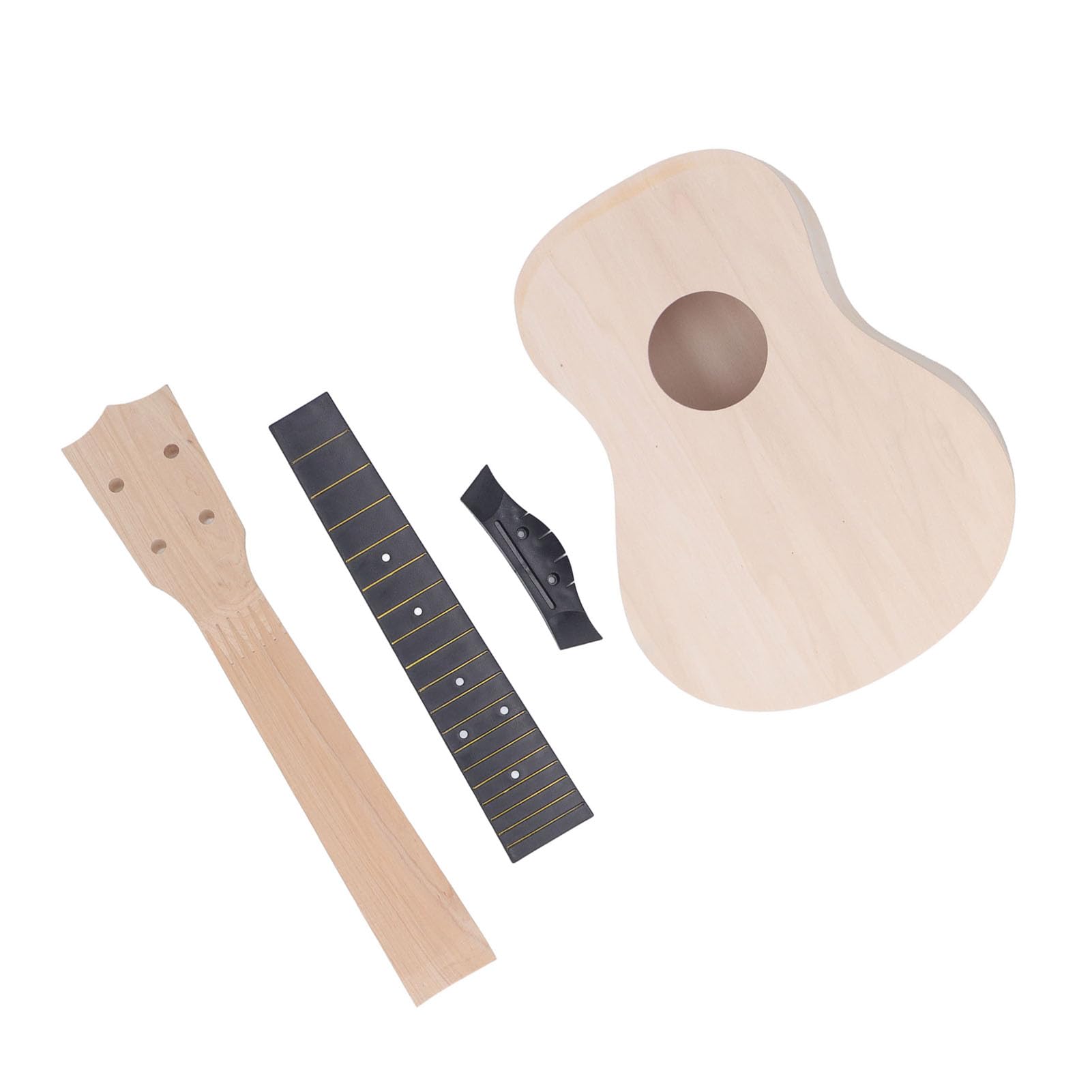Kit de Ukulélé DIY, Ukulélé en Bois de Tilleul et Acajou de 24 Pouces, Taille Compacte et Léger pour Maison Performance Voyage et Pratique Musicale