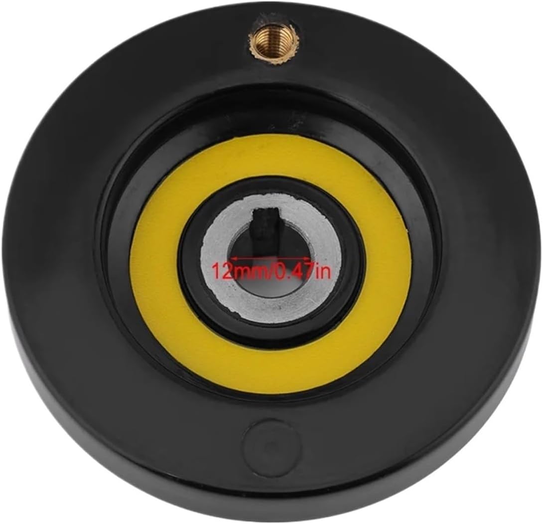 Round Hand Wheel 1pcs Ribbed Handwheel Machine Tool Lathe and Milling with Rotating Handle(12x80mm)