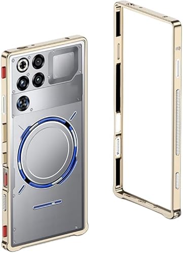 �ySuersty�zRed Magic 11 Pro�p�o���p�[ �A���~ ���M ���b�h�}�W�b�N11 Pro+�p�P�[�X �X�g���b�v�z�[�� �����t���[�� ���^���T�C�h�J�o�[ (�S�[���h)