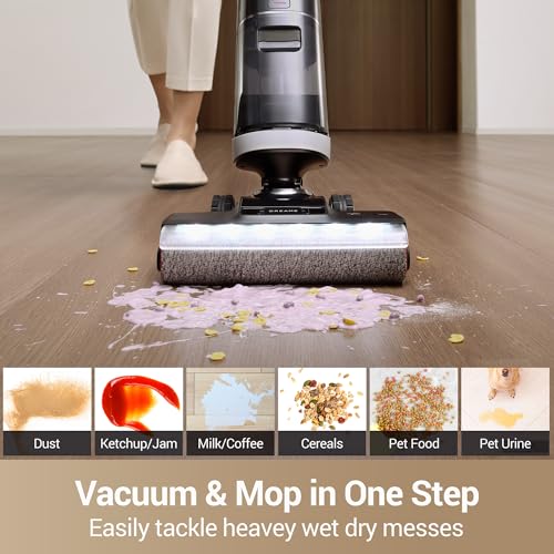 DREAME H14 Pro Wet Dry Vacuum Cleaner, 180° Lie-Flat Vacuum Mop, 140°F Washing and Fast Hot Air Drying, Powerful 18,000 Pa Suction Floor Cleaner Machine, Easy GlideWheel Movement, Smart App Control by DREAME - Image 2