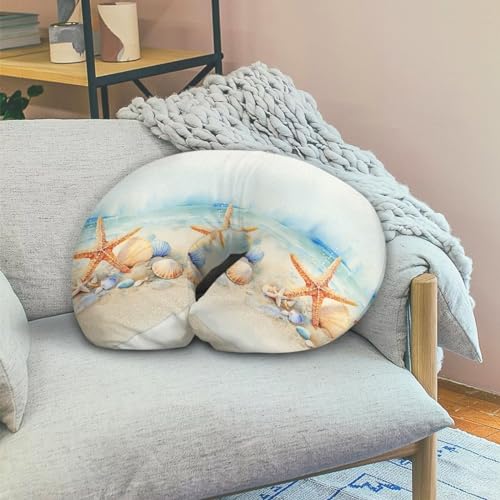 Image of Beach Baby Nursing Pillow Cover Removable Breathable Breastfeeding Pillow Slipcover, Stretchy Nursing Pillow Case Fits Snug On Infant
