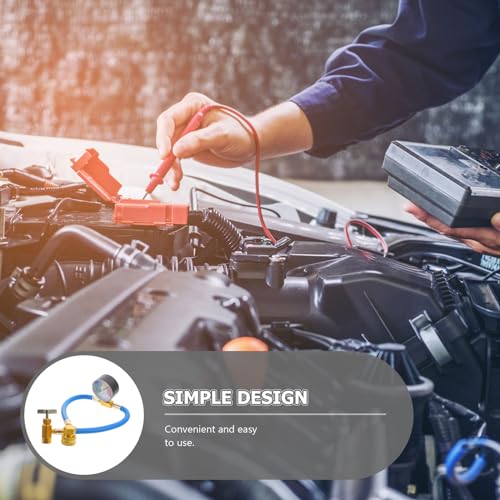 Veemoon R134a Kältemittel Ladeschlauch Kfz -klimaanlagenfüllschlauch mit Messgerät Auto-ca-kühlerladerschlauch R134a Kältemittel Nachfüllset (1/2 Gewinde für Amerikaner Und Europa)