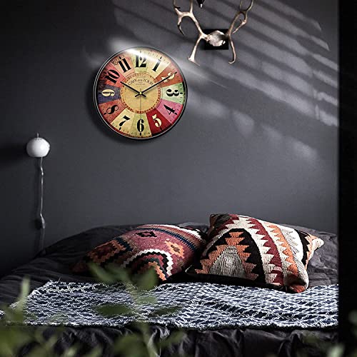 Image of Wall Clock 12 inch Silent Quartz Decorative Wall Clock Non-Ticking Classic Digital Clock Battery Operated Round Easy to Read Handheld Complete Home /Kitchen /Bedroom (432)