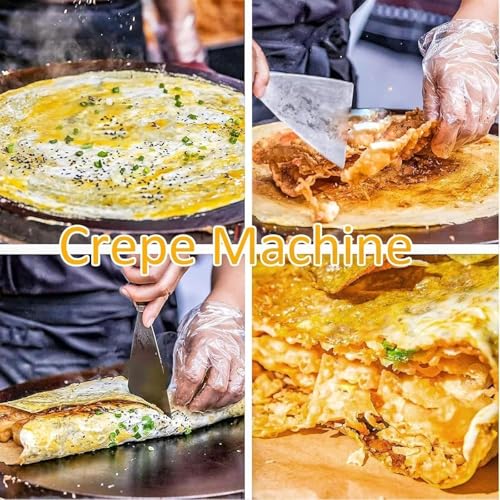 Crepera eléctrica, Plancha Antiadherente con Temperatura Ajustable para panqueques, Tortillas, Pizza y desayunos en casa.,