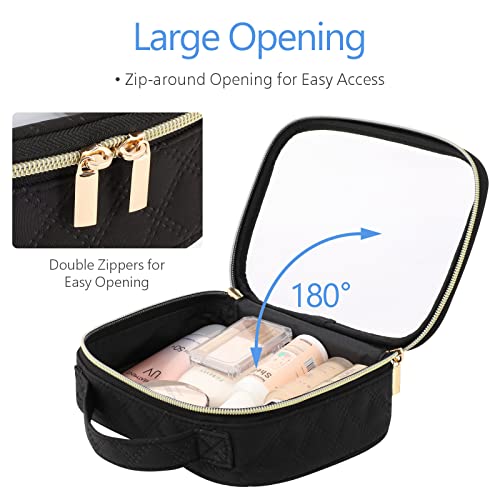 Packism Clear Makeup Bags - Tsa Approved Toiletry Bag With Handle Large Opening, Clear Toiletry Bags For Traveling Travel Essentials, Clear Travel Bags For Toiletries, Black #TOP3