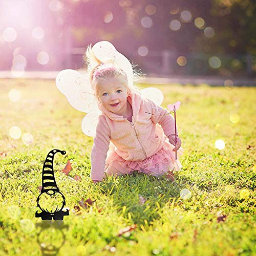 Kidyawn Steel Branch Gnomes Decoration - Easter Decorations Cute Hollowed Outdoor Steel Garden Gnomes Statue Steel Silhouette Lawn Ground Sign Ornaments Yard Patio Outdoor Decors (4PCS)