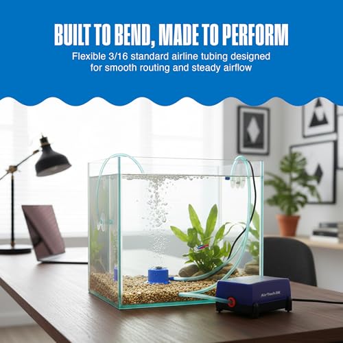 Image of Penn-Plax Deluxe Airline Tubing for Aquariums - Made of Durable Silicone - Safe for Freshwater and Saltwater Fish Tanks - 20 Feet