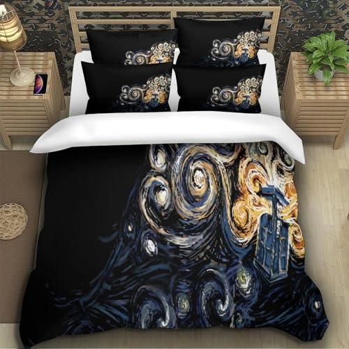 Housse de couette 3D super douce parure lit finition fermeture éclair premium