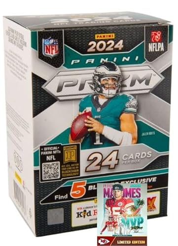 NEW 2024 PaniniPRIZM Sealed Football Card Blaster Box, 5 EXCLUSIVE Prizms. Plus Custom Patrick Mahomes Card