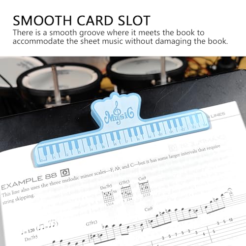 Musiin Sheet Music Clip Set - Macaron Color in Orange, Green, Blue, Purple Collection