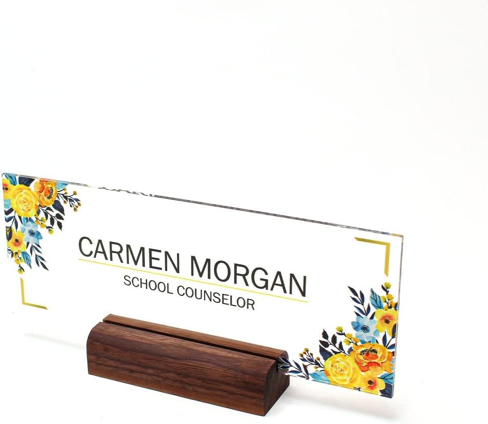 ARTSWAVE Personalized Desk Name Plates - Custom Acrylic Desk Accessories & Organizer - Ideal Office Decor for Women & Men - Unique Personalized Gifts for Teacher, Wedding, or Office