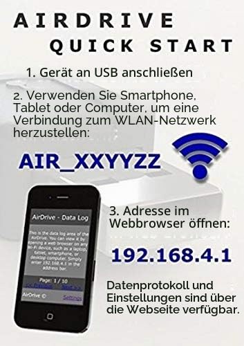 AirDrive Keylogger - Hardware USB Keylogger mit WiFi-Technologie und 16MB Speicher